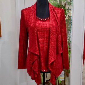 Gorgeous Ruby Road Red Holiday Top